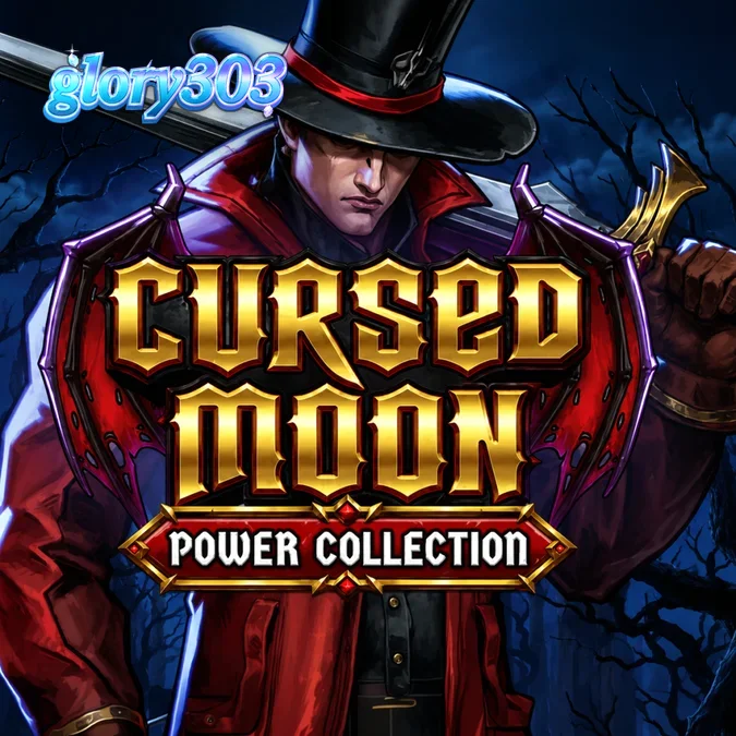 Tampilan visual slot Cursed Moon Power Collection dengan tema gothic dan monster